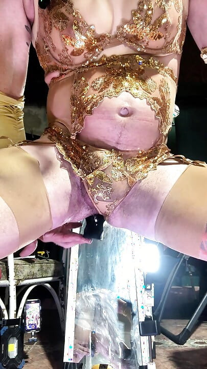 Sissy Bangs Dildo While Rock Hard