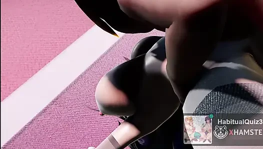 Большой хуй вводит пенис после чистки, 3D хентай MMD R18 VRCHAT хочу, чтобы жену трахнули с большим черным членом в анал