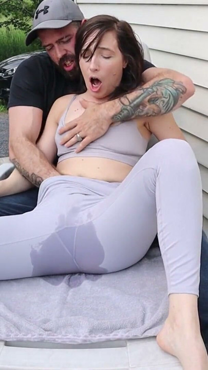 Romantic Outdoor Squirting in Yoga pants - with Jess & Tony | Clip 1
