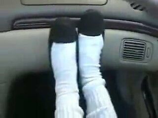 Socke Vore im Auto