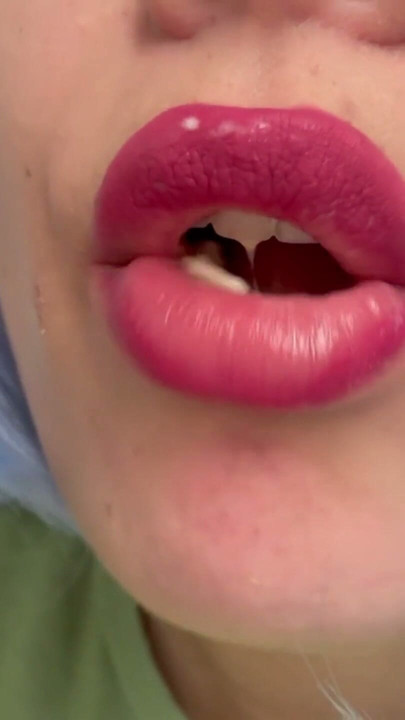 mouth and lips I eat and suck the ice cream | Clip 2
