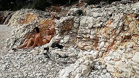 French Teacher Blowjob Nudist Beach Sea - Extreme Cumshot