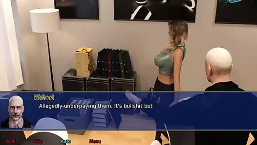 The office wife #19 - Stevie cum all over Stacy's skirt.