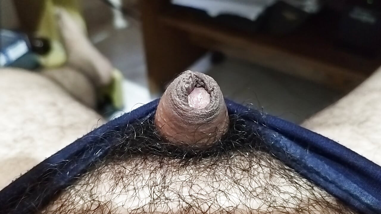 Tiny dick getting hard