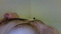 Hairy Chubby Guy Masturbation and Cumming on His Face