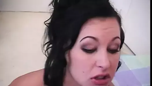 Starving and sexy brunette whore gets hardcore ass fucking