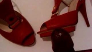 wife heels shoes cum3