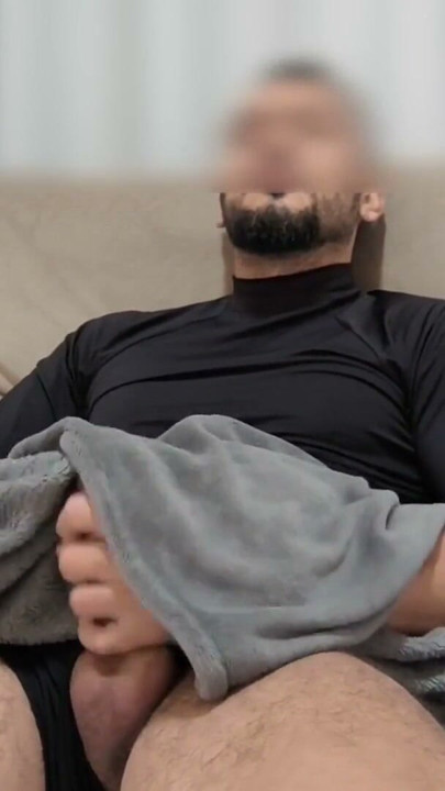 Big dick boy masturbating under the covers | Clip 1