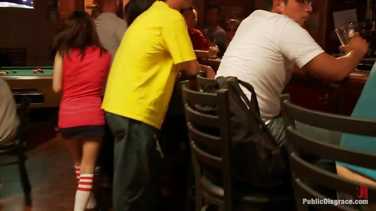 Tiny Cutie Gets a Giant Cock in Her Ass in Front of Total Strangers!