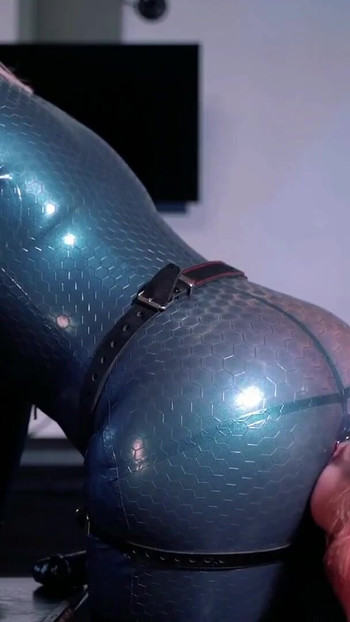 Emotional moment from "Strapon suck, ass worship, lesbian latex rubber free video"