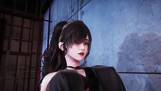 B030 Domination by Two Queens, Domination, Restraint Rack, Cumshot