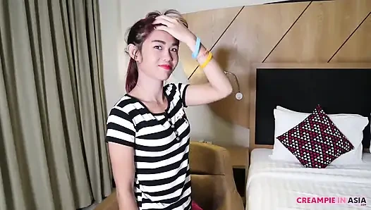 Slender Asian Girl Takes All Creamy Cum In POV Sex