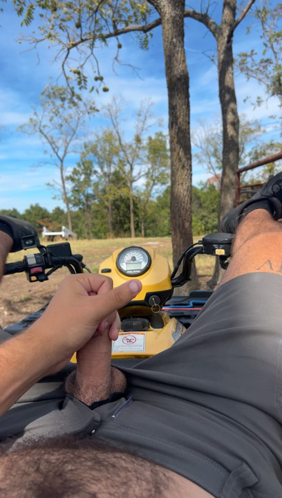 Shooting a load on my four wheeler