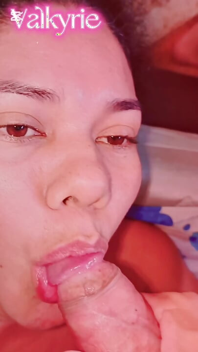 Beautiful fiery facial deep throat