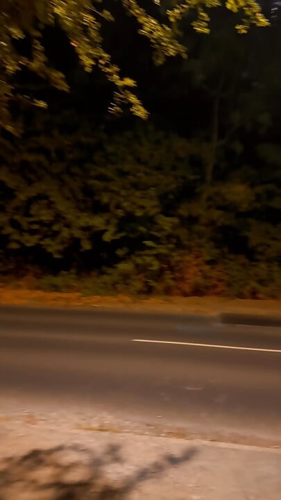 Undressing in view of traffic and walking naked in the road