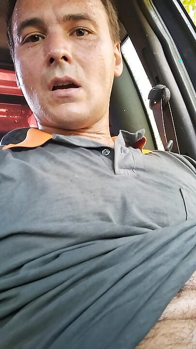 Masturbation in the car on a public road