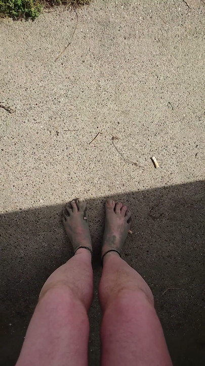 Beach Walk with Dirty Feet