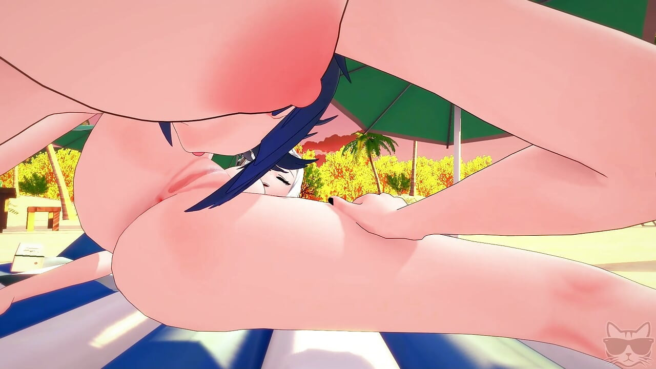 Yelan x Shenhe at the beach (genshin impact) P2 SEX