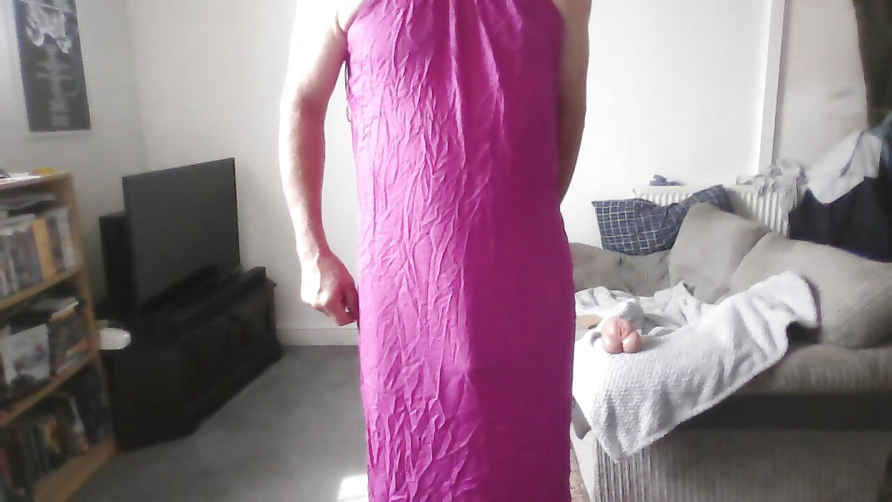 pissing in the pink dress