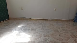 Mexican mother-in-law cleaning guest room in thong 3