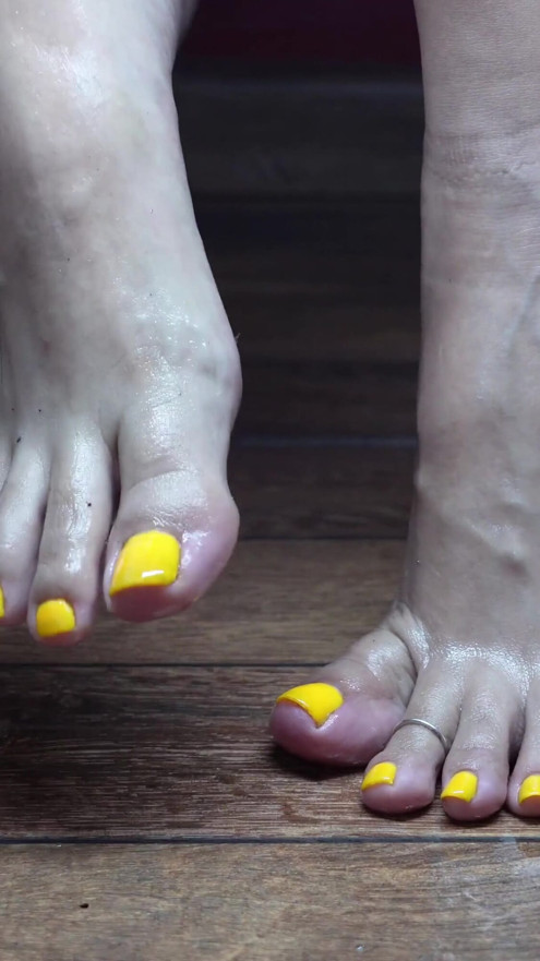 Don't cum so fast, I'll masturbate you with my feet | Clip 2