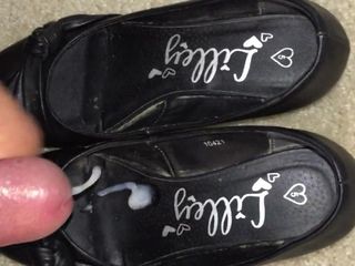 Cum on friend's step mom's shoes