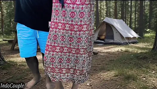 real Husband and wife went for camping to Forest.sex in Forest with blasting sounds