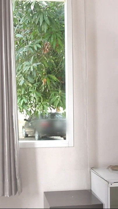 Asian couple outdoor public fuck while open door & windows to show motel guest & maid | Clip 1