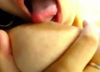 Busty webcam nipple licker