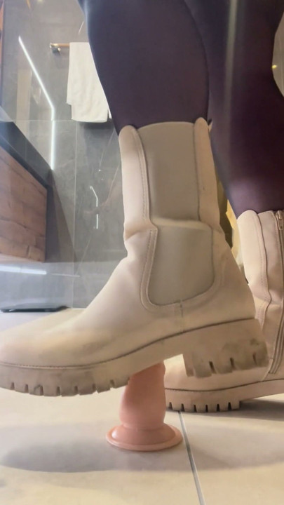 SHOE job on your dick with dirty white boots | Clip 1