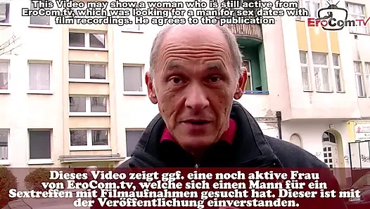 German old housewife flirts on the street and gets fucked