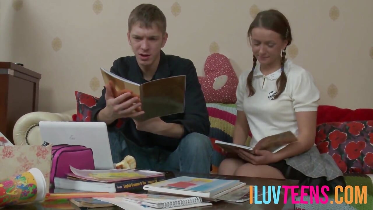 Young stud spraying his friend's lovely face with his seed