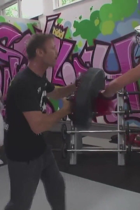Busty babe and horny chick get anally slammed in the gym