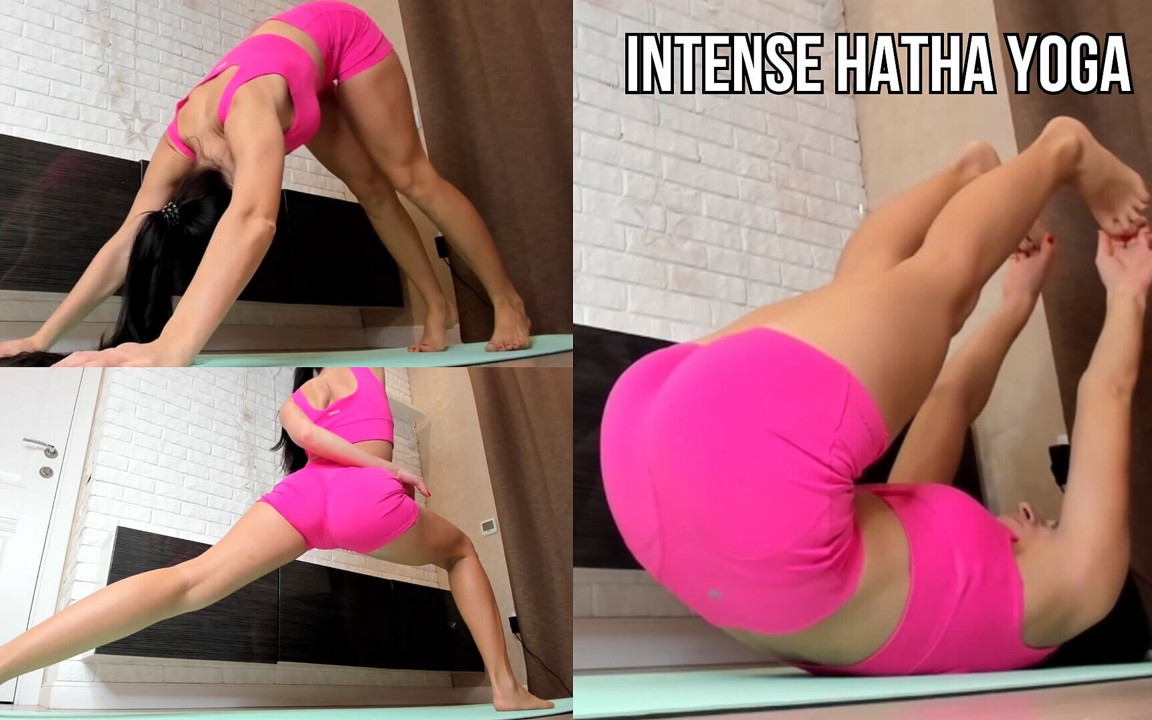 Hatha Yoga in Tight Pink Shorts - Stretch, Balance & Flow