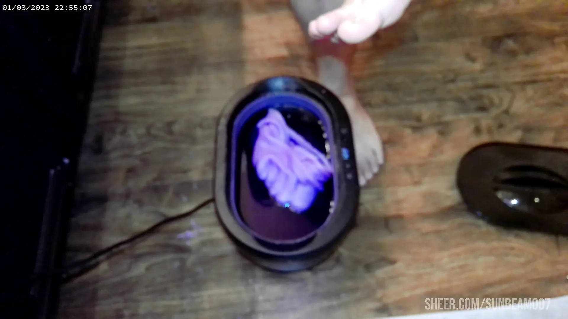 Pés nus, parafina, spa de cera, tratamento relaxante dos pés com perfume de lavanda 3