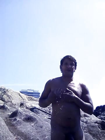 Very horny on the nudist beach