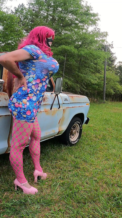 Giant Fake Tits Crossdresser Bts Photo Shoot Masturbation