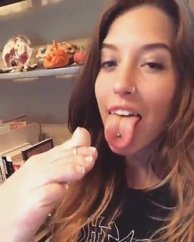 Gorgeous girl trying to lick her own toes
