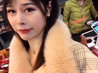 Super cute Asian T girl in public
