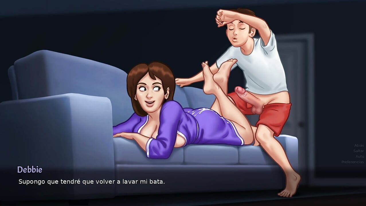 Mi Aventuras nocturnas con Mi madrastra caliente en el sofa todas las noches - summertime saga