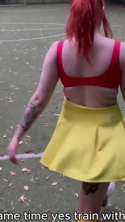 A female soccer player sucked me off in a public place and I came inside her pussy. | Clip 1
