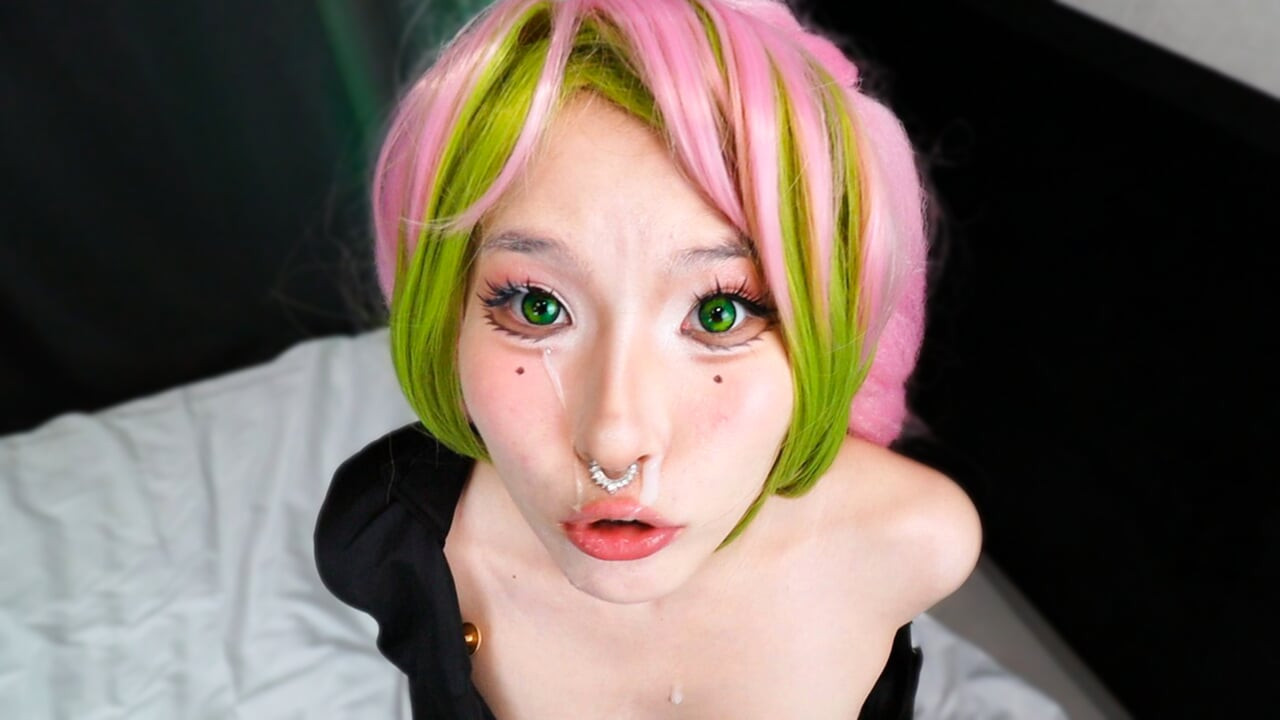 Shy Mitsuri Kanroji from Demon Slayer Trades Katana for Hard Fuck & Deepthroat - Tantaly