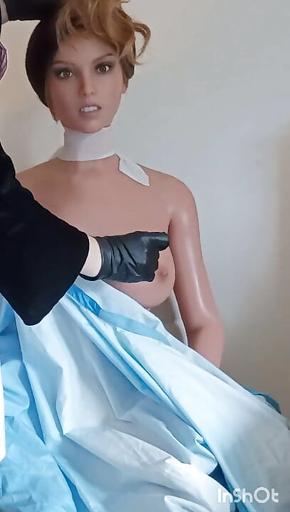Buntes nylon-friseur-capes, fetisch-modellieren mit lauren