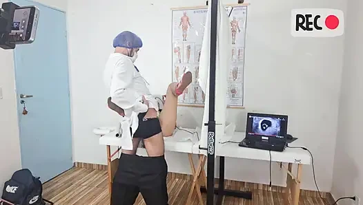 Doctor Performs Ultrasound on Patient