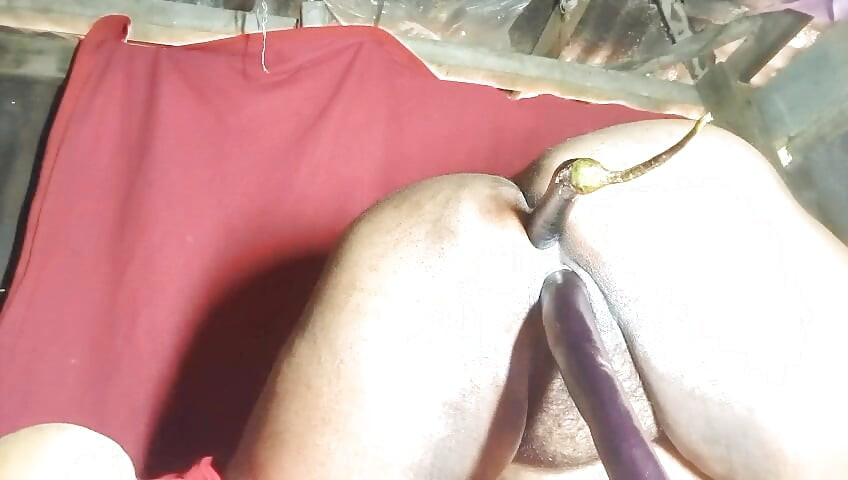 لقد استمتعت بإدخال الباذنجان المزدوج من الجانب الخلفي