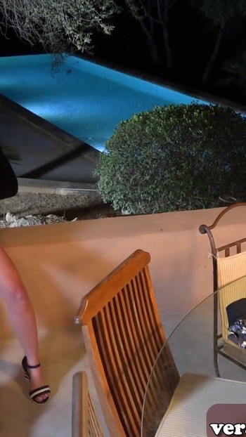 Emotional moment from "German slim brunette teen fucks on vacation"