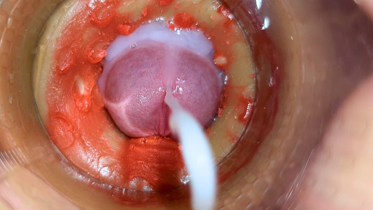 Camera Inside Deep Pussy Captures Huge Ejaculation of Sperm 4k