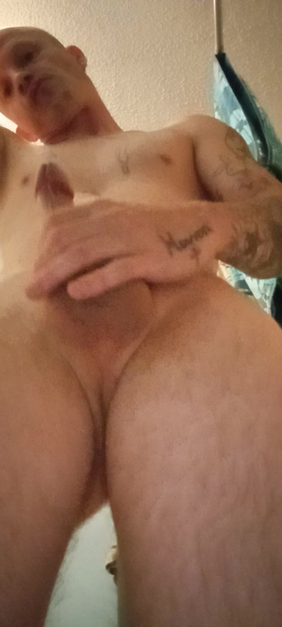 Stroking my big cock
