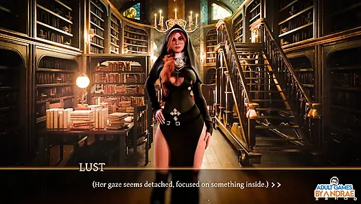 Sisters in Sin Gameplay Part 12 - Lust Performs the Sexual Ritual with Esther in the Library