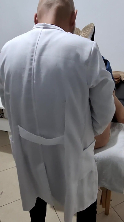 The doctor pounded the patient's ass and left the cum dripping. | Clip 1
